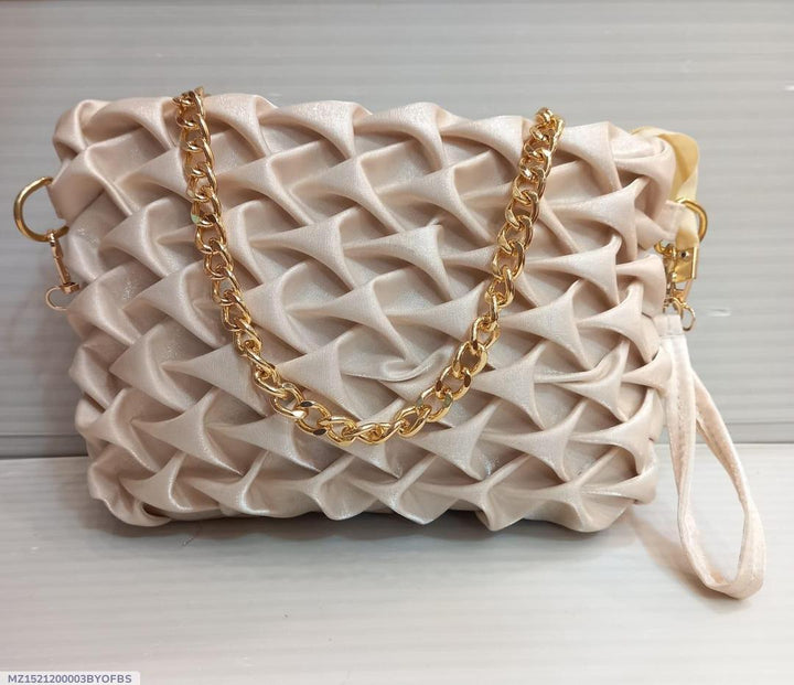 Luxe Twist Satin Clutch Bag